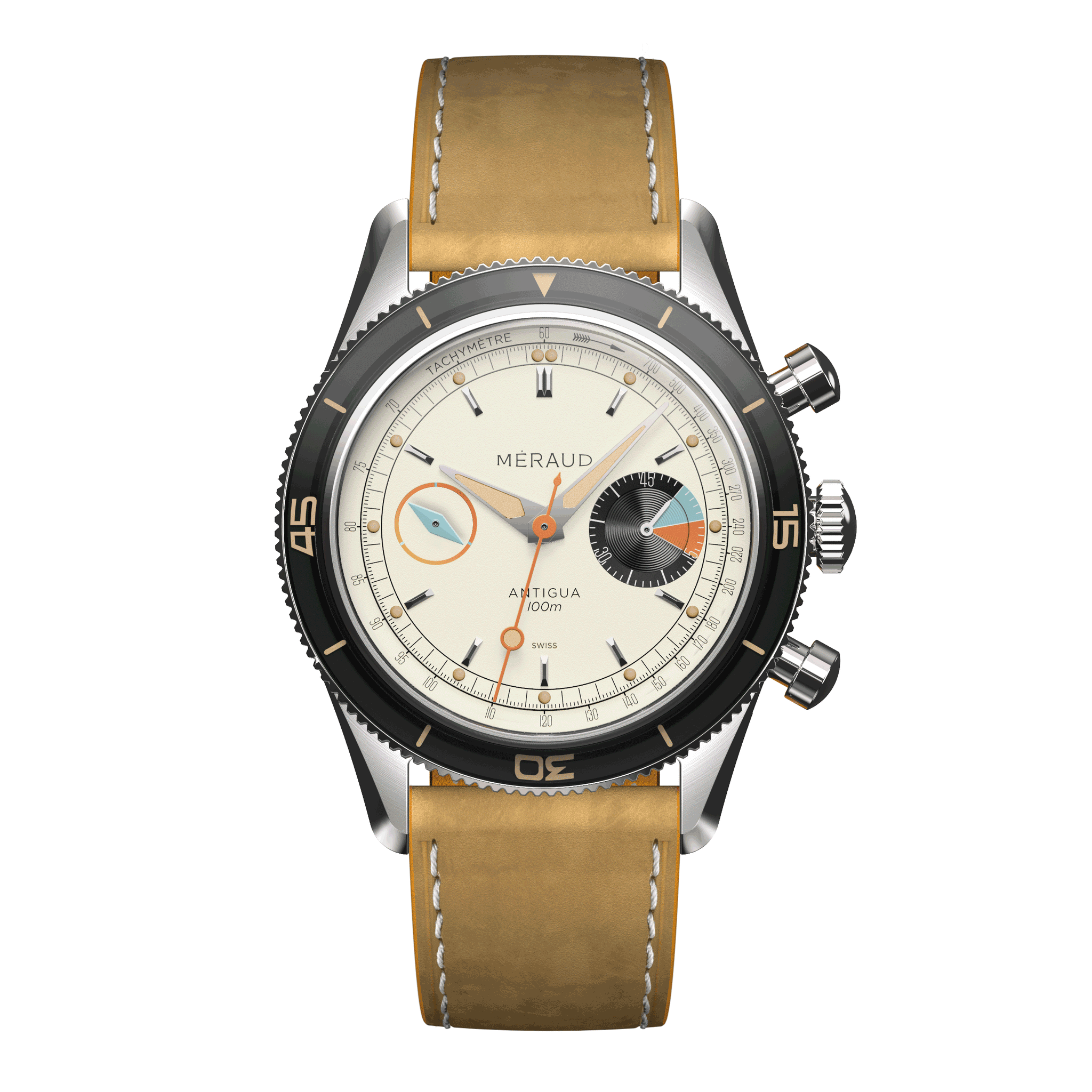 Meraud Antigua 'Soft Sand' Manual Chronograph: Swiss Made
