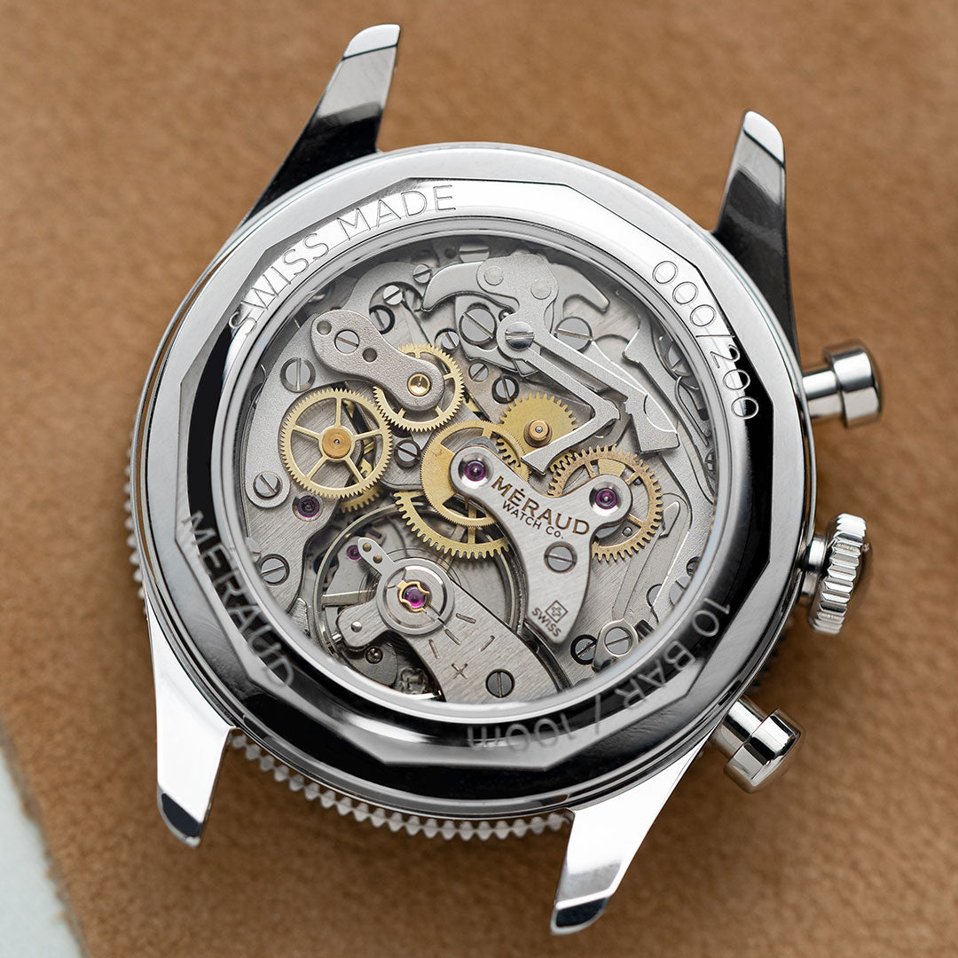 Meraud Antigua 'Miho Black' Manual Chronograph: Swiss Made